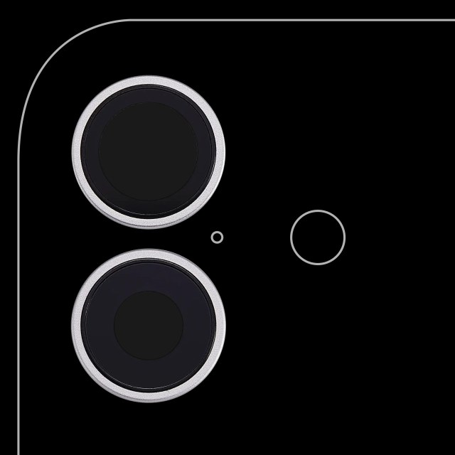Lente fotocamera posteriore con staffa e Cornice per iPhone 17 (Premium) (Bianco)