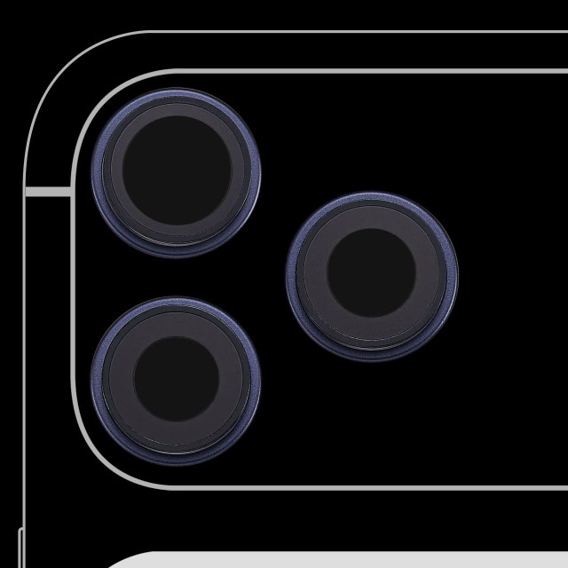 Lente fotocamera posteriore con staffa e Cornice per iPhone 17 Pro/ 17 Pro Max (Premium) (Deep Blu)