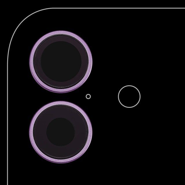 Lente fotocamera posteriore con staffa e Cornice per iPhone 17 (Viola) (Premium)