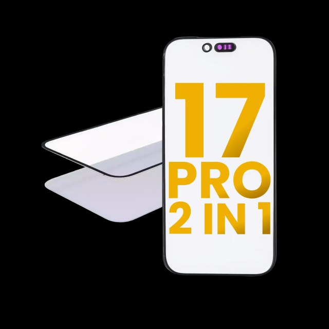 2 in 1 (Vetro frontale + OCA preinstallato) per iPhone 17 Pro (2 pezzi) (OCA Master)