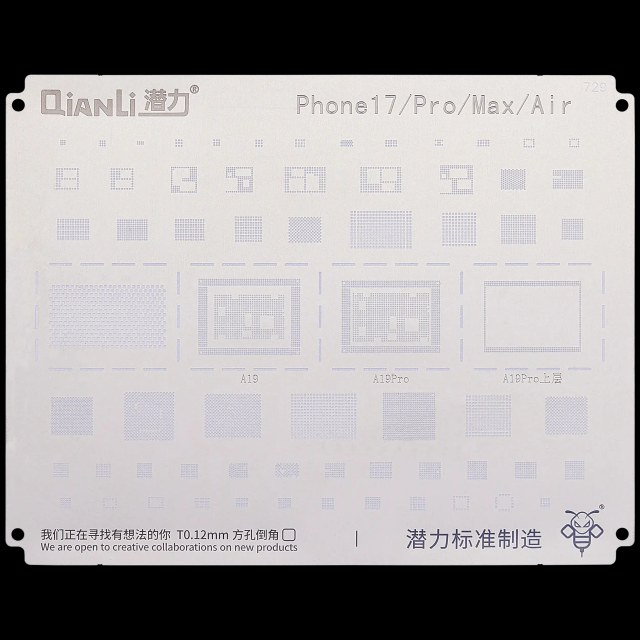 Bumblebee Stencil (QS729) per iPhone 17 / 17 Pro / 17 Pro Max / Air (Qianli)