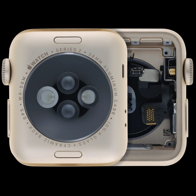Scocca completa compatibile per Watch Series 2 (38MM) (Used Service Pack Pull: grado A) (Cellular Version) (Aluminum / Oro)