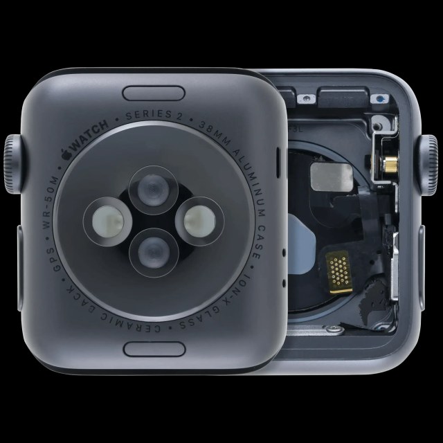 Scocca completa compatibile per Watch Series 2 (38MM) (Used Service Pack Pull: grado A) (Cellular Version) (Aluminum / Nero siderale)