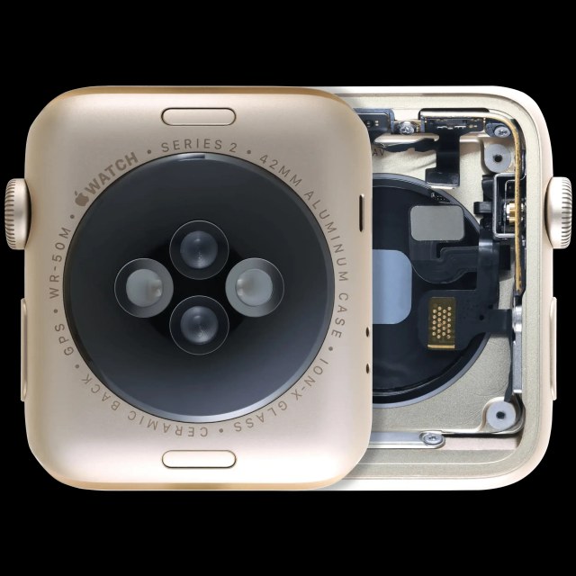 Scocca completa compatibile per Watch Series 2 (42MM) (Used Service Pack Pull: grado A) (Cellular Version) (Aluminum / Oro)
