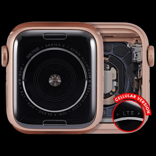 Scocca completa compatibile per Watch Series 4 (40MM) (Used Service Pack Pull: grado A) (Cellular Version) (Aluminum / Oro)