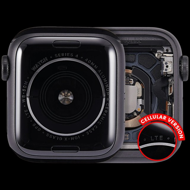 Scocca completa compatibile per Watch Series 4 (40MM) (Used Service Pack Pull: grado A) (Cellular Version) (Aluminum / Nero siderale)