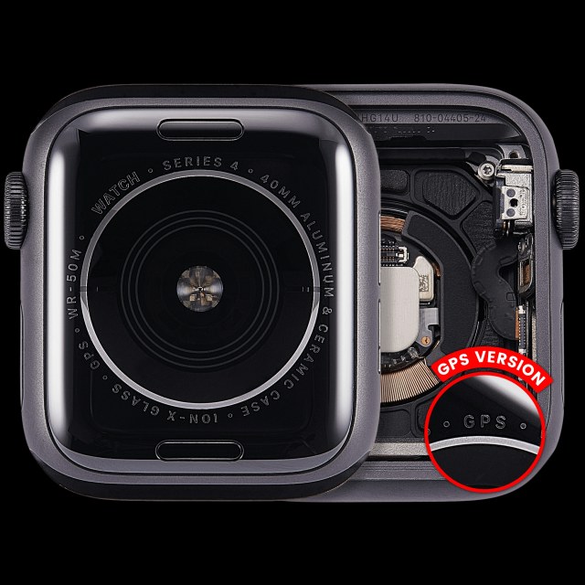 Scocca completa compatibile per Watch Series 4 (40MM) (Used Service Pack Pull: grado A) (GPS Version) (Aluminum / Nero siderale)