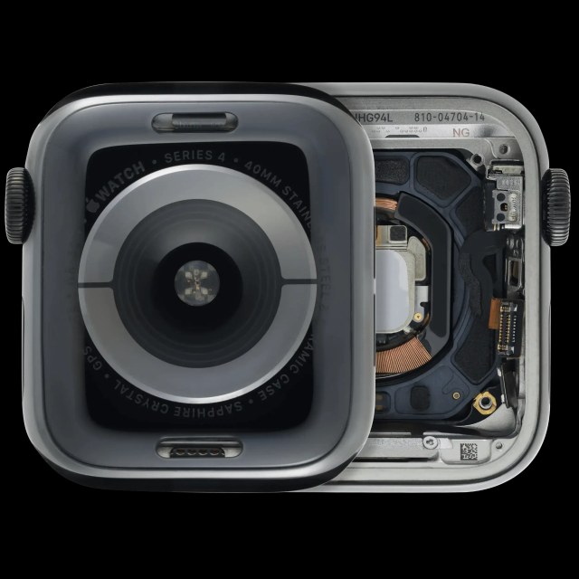 Scocca completa compatibile per Watch Series 4 (40MM) (Used Service Pack Pull: grado A) (Stainless / Nero siderale)