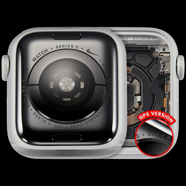 Scocca completa compatibile per Watch Series 5 (40MM) (Used Service Pack Pull: grado A) (GPS Version) (Aluminum / Argento)