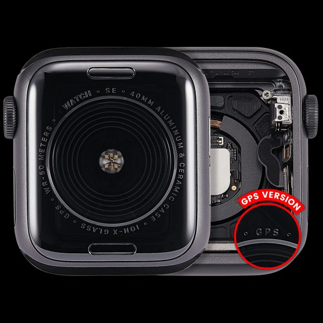 Scocca completa compatibile per Watch Series SE 1st (40MM) (Used Service Pack Pull: grado A) (GPS Version) (Aluminum / Nero siderale)