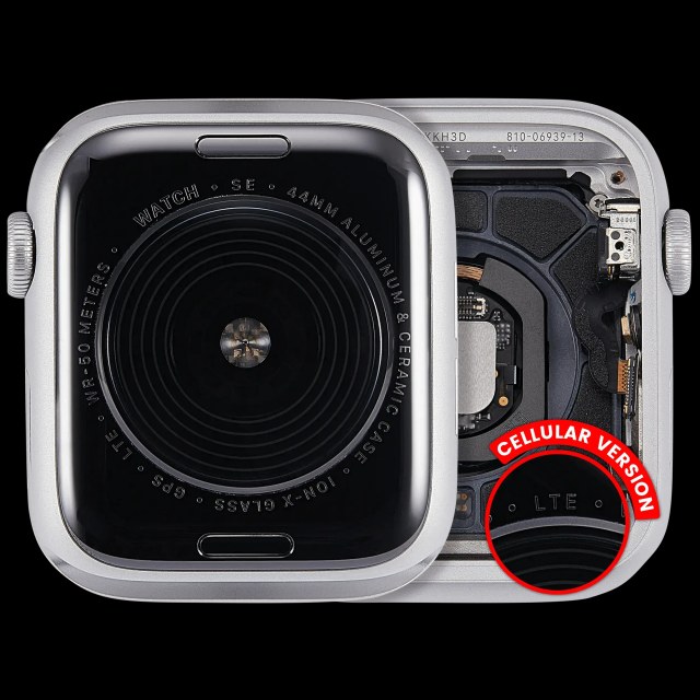 Scocca completa compatibile per Watch Series SE 1st (44MM) (Used Service Pack Pull: grado A) (Cellular Version) (Aluminum / Argento)