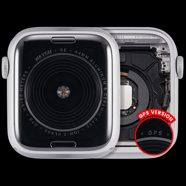 Scocca completa compatibile per Watch Series SE 1st (44MM) (Used Service Pack Pull: grado A) (GPS Version) (Aluminum / Argento)