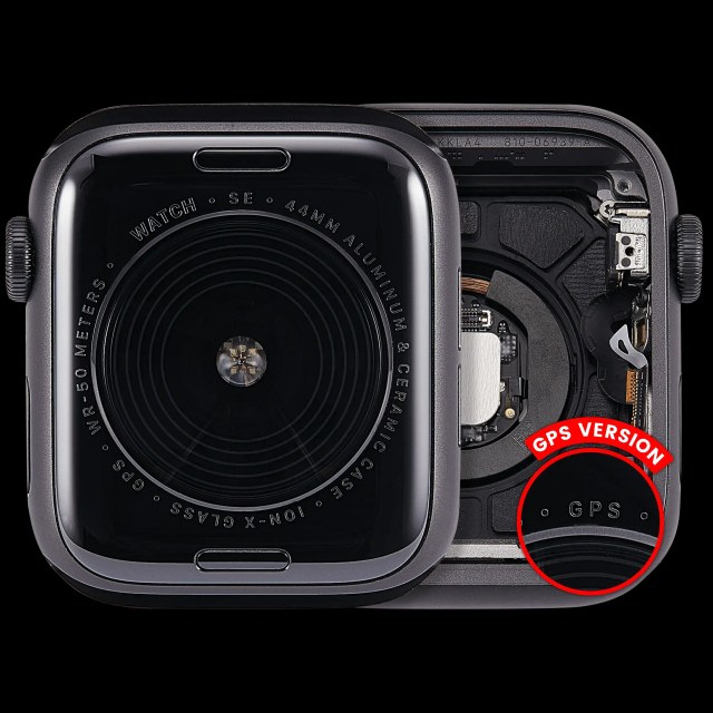 Scocca completa compatibile per Watch Series SE 1st (44MM) (Used Service Pack Pull: grado A) (GPS Version) (Aluminum / Nero siderale)