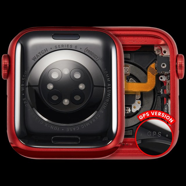 Scocca completa compatibile per Watch Series 6 (40MM) (Used Service Pack Pull: grado A) (GPS Version) (Aluminum / Rosso)