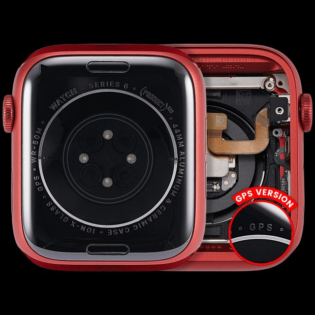 Scocca completa compatibile per Watch Series 6 (44MM) (Used Service Pack Pull: grado A) (GPS Version) (Aluminum / Rosso)
