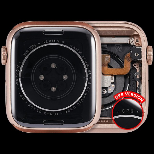 Scocca completa compatibile per Watch Series 6 (44MM) (Used Service Pack Pull: grado A) (GPS Version) (Aluminum / Oro rosa)