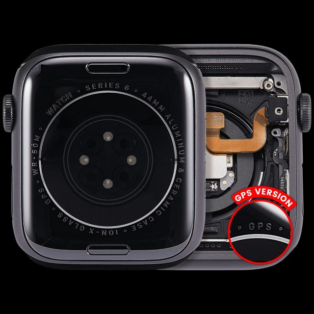 Scocca completa compatibile per Watch Series 6 (44MM) (Used Service Pack Pull: grado A) (GPS Version) (Aluminum / Nero siderale)