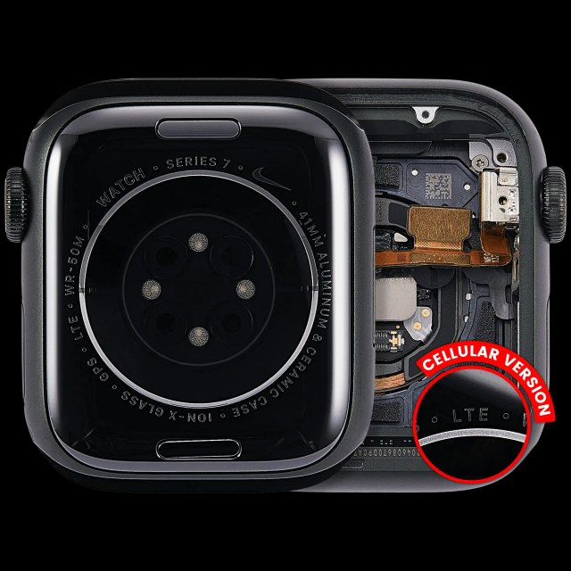 Scocca completa compatibile per Watch Series 7 (41MM) (Used Service Pack Pull: grado A) (Cellular Version) (Aluminum / Verde)