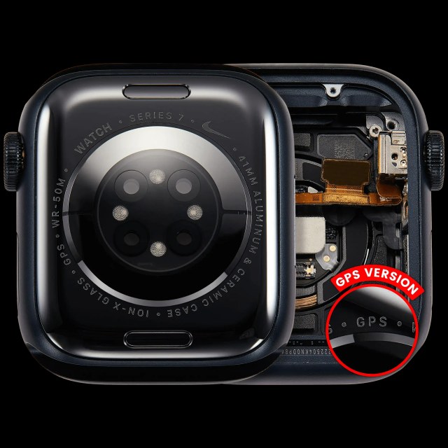 Scocca completa compatibile per Watch Series 7 (41MM) (Used Service Pack Pull: grado A) (GPS Version) (Aluminum / Nero siderale)