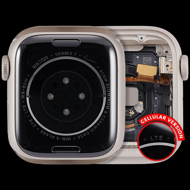Scocca completa compatibile per Watch Series 7 (41MM) (Used Service Pack Pull: grado A) (Cellular Version) (Aluminum / Galassia)