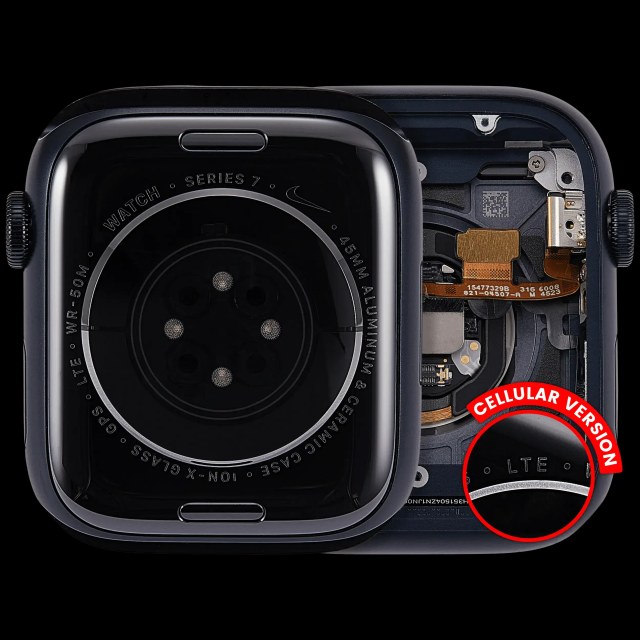 Scocca completa compatibile per Watch Series 7 (45MM) (Used Service Pack Pull: grado A) (Cellular Version) (Aluminum / Nero siderale)
