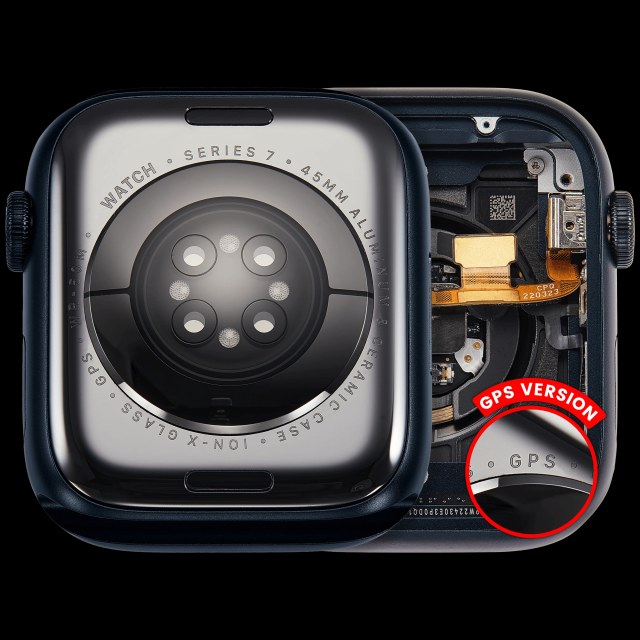 Scocca completa compatibile per Watch Series 7 (45MM) (Used Service Pack Pull: grado A) (GPS Version) (Aluminum / Nero siderale)