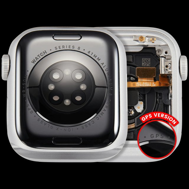 Scocca completa compatibile per Watch Series 8 (41MM) (Used Service Pack Pull: grado A) (GPS Version) (Aluminum / Argento)