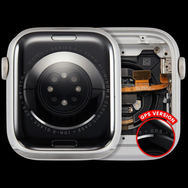 Scocca completa compatibile per Watch Series 8 (45MM) (Used Service Pack Pull: grado A) (GPS Version) (Aluminum / Argento)