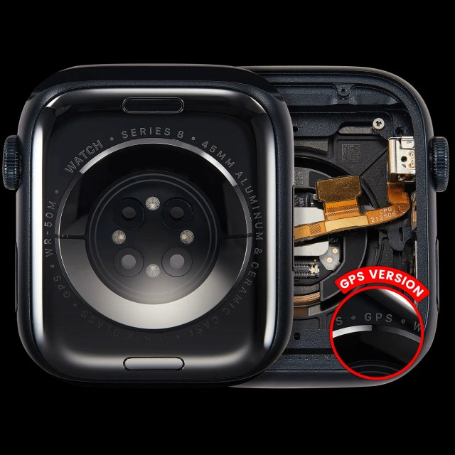 Scocca completa compatibile per Watch Series 8 (45MM) (Used Service Pack Pull: grado A) (GPS Version) (Aluminum / Mezzanotte)