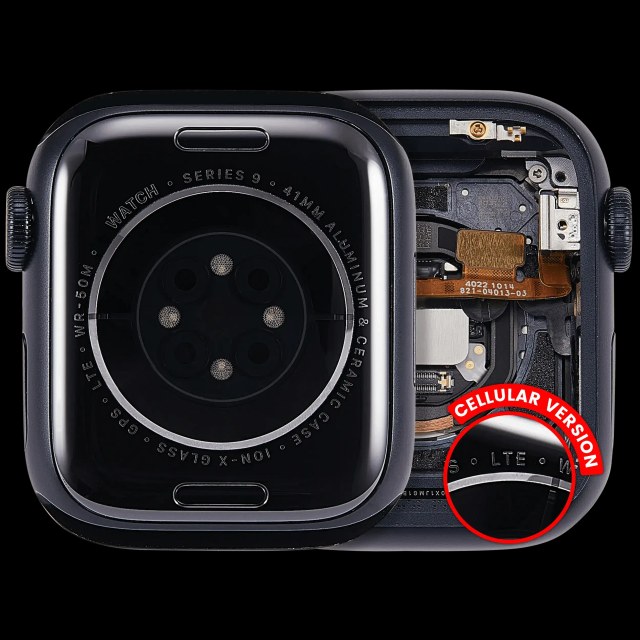 Scocca completa compatibile per Watch Series 9 (41MM) (Used Service Pack Pull: grado A (Cellular Version) (Aluminum / Mezzanotte)