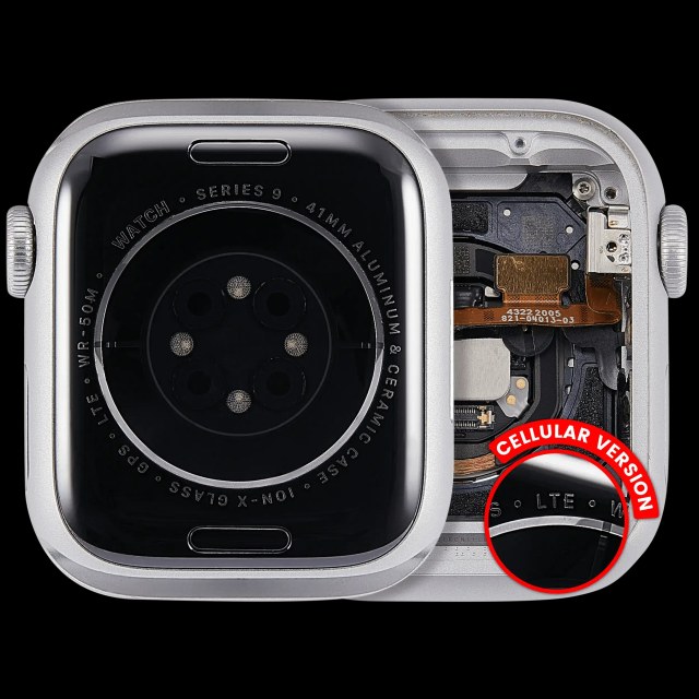 Scocca completa compatibile per Watch Series 9 (41MM) (Used Service Pack Pull: grado A) (Cellular Version) (Aluminum / Argento)