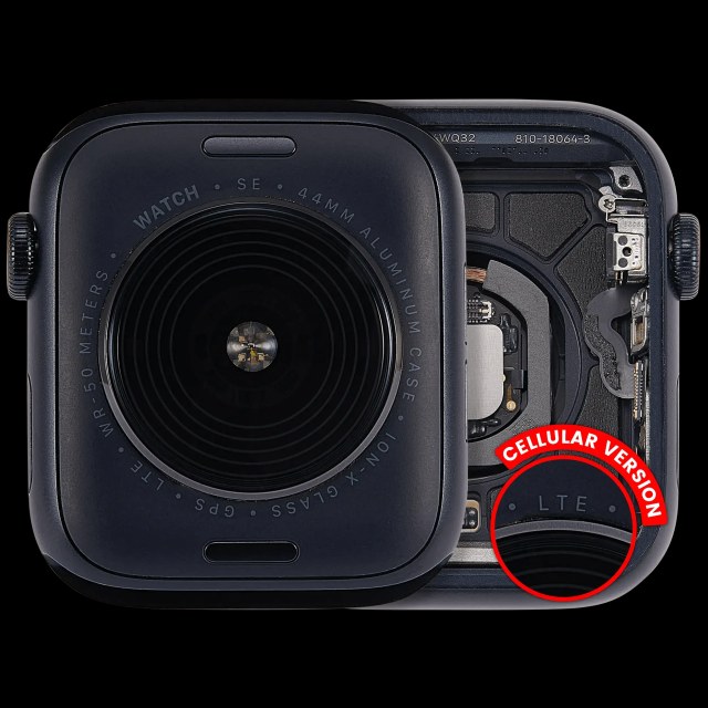 Scocca completa compatibile per Watch Series SE 2nd (44MM) (Used Service Pack Pull: grado A) (Cellular Version) (Aluminum / Mezzanotte)