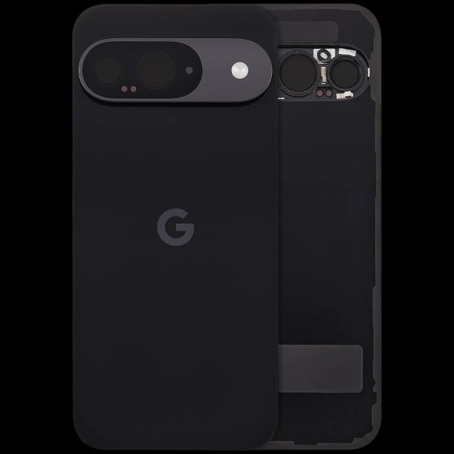 vetro cover posteriore con Vetro fotocamera per Google Pixel 9 (Used Service Pack Pull: grado A) (Obsidian)