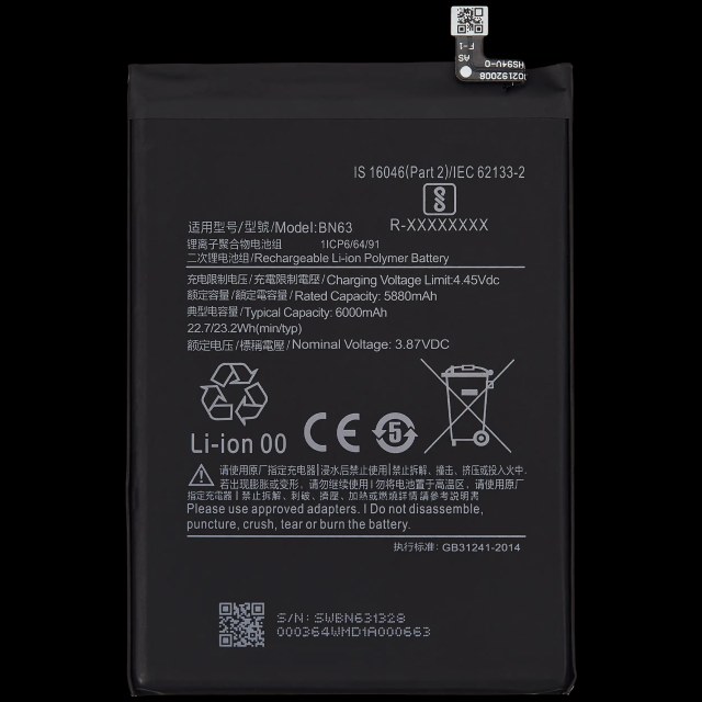 Batteria di ricambio per Xiaomi Redmi 10 Prime / Redmi Note 11SE (BN63)