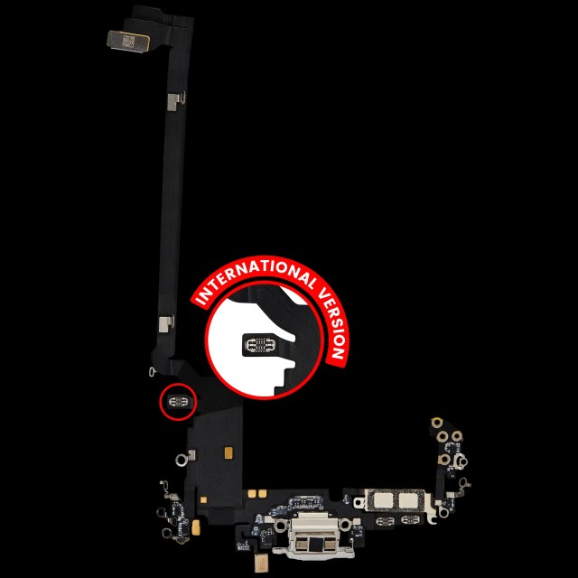 Flat connettore di ricarica per iPhone 17 Pro Max (Premium) (International Version) (Argento)