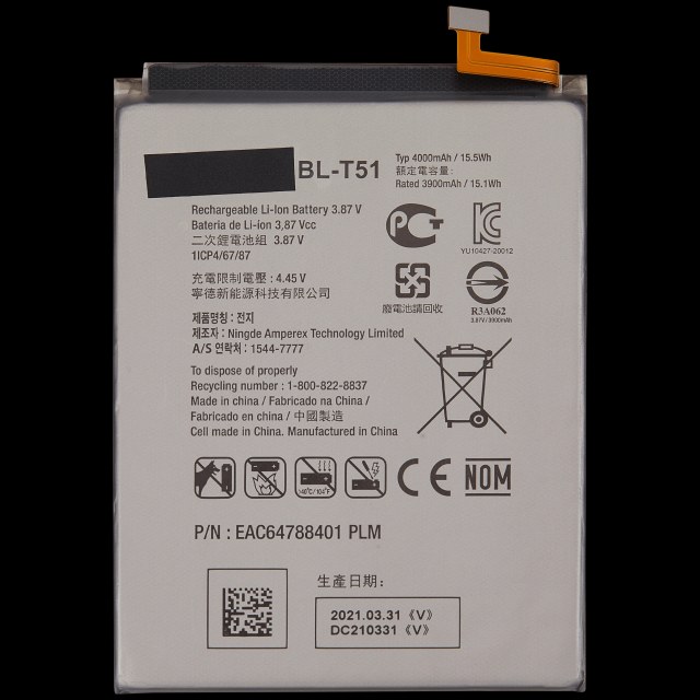 Batteria di ricambio per LG K42 / K52 / K62 / Q52 (BL-T51)