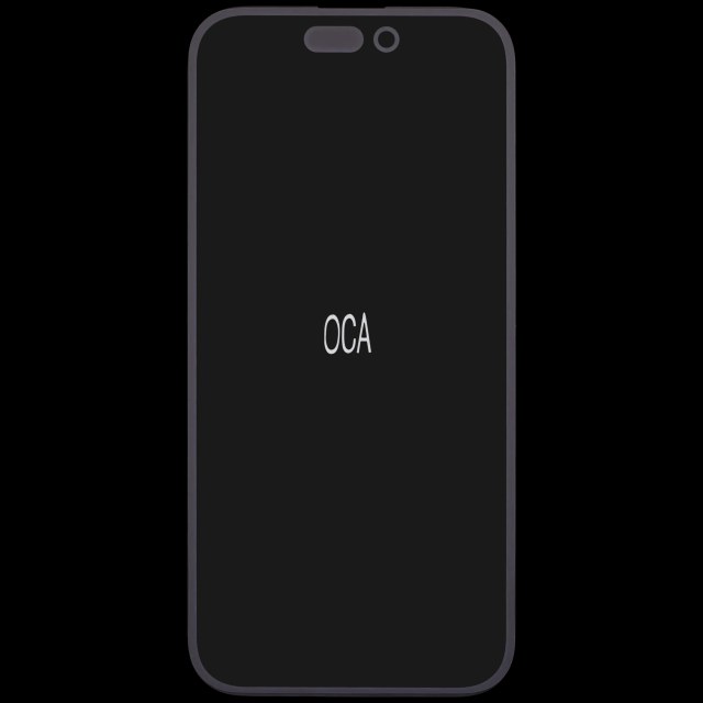 2 in 1 (vetro + OCA preinstallato) per iPhone 14 Pro (10 pezzi)