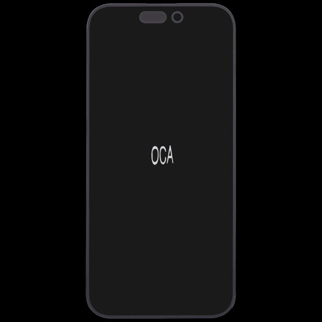 2 in 1 (vetro + OCA preinstallato) per iPhone 15 Pro (10 pezzi)
