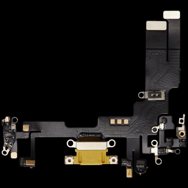 Flat connettore di ricarica per iPhone 14 (Aftermarket Plus) (Giallo)