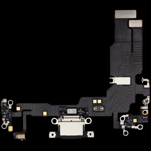 Flat connettore di ricarica per iPhone 15 (Used Service Pack Pull) (Nero)