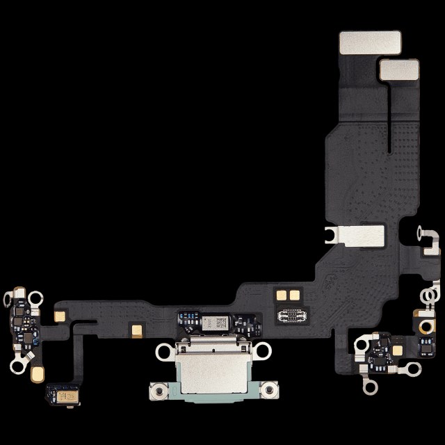 Flat connettore di ricarica per iPhone 15 (Used Service Pack Pull) (Verde)