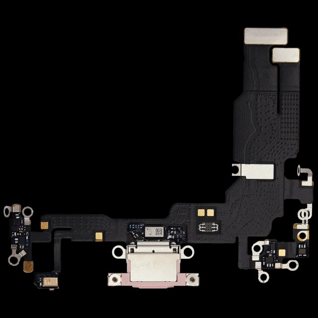Flat connettore di ricarica per iPhone 15 (Used Service Pack Pull) (Rosa)