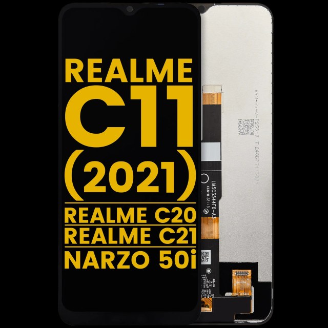 Display LCD completo senza Frame per Realme C11 (2021) / C20 / C21 / Narzo 50i (Refurbished) (tutti i colori)