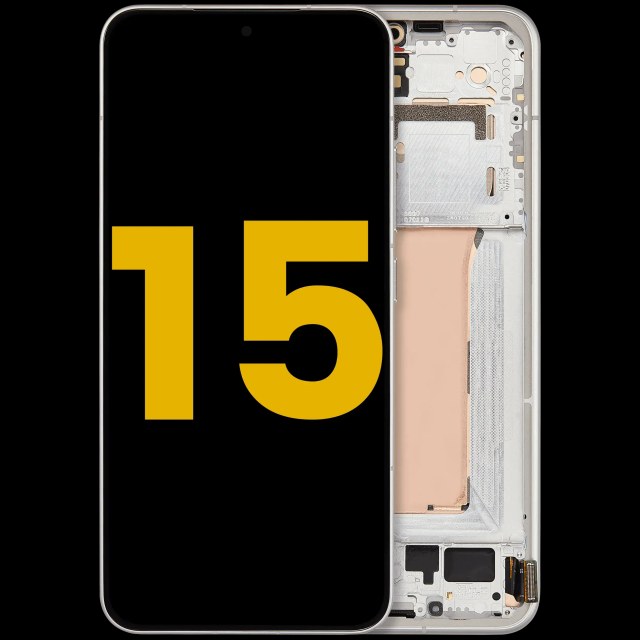Display OLED completo con Frame per Xiaomi 15 (Refurbished) (Bianco)