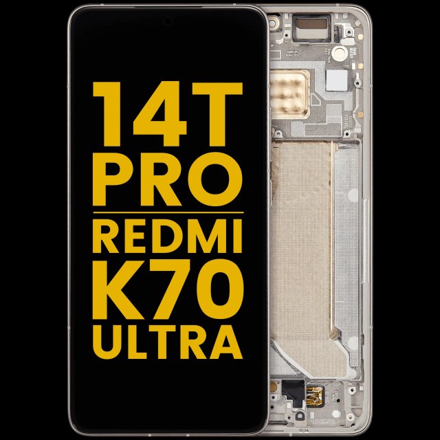 Display OLED completo con Frame per Xiaomi 14T Pro / Redmi K70 Ultra (Refurbished) (Titan Grigio)