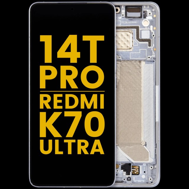 Display OLED completo con Frame per Xiaomi 14T Pro / Redmi K70 Ultra (Refurbished) (Titan Blu)