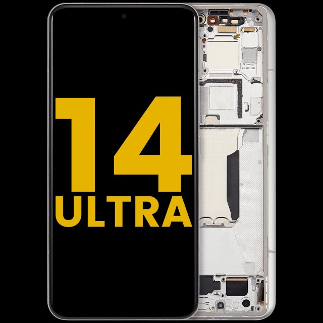Display OLED completo con Frame per Xiaomi 14 Ultra (Refurbished) (Bianco)