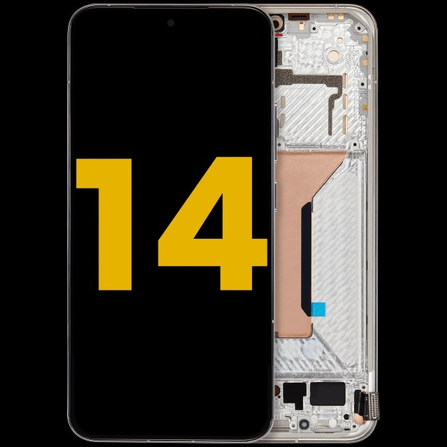 Display OLED completo con Frame per Xiaomi 14 (Refurbished) (Bianco)