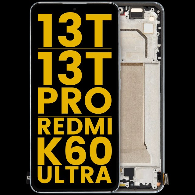 Display OLED completo con Frame per Xiaomi 13T / 13T Pro / Redmi K60 Ultra (Refurbished) (Meadow Verde)