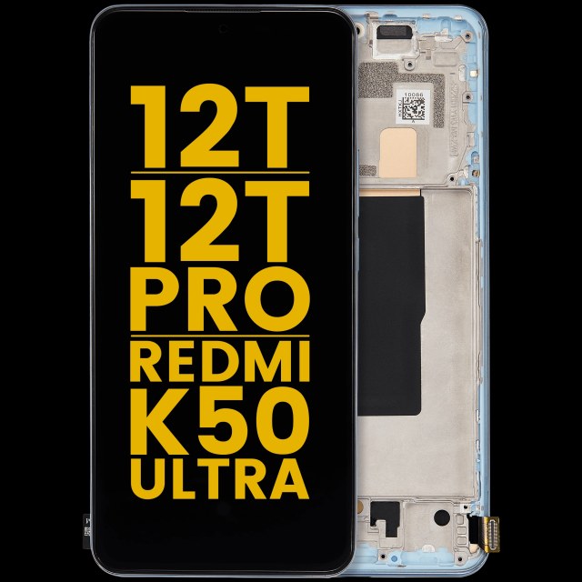 Display OLED completo con Frame per Xiaomi 12T / 12T Pro / Redmi K50 Ultra (Refurbished) (Blu)